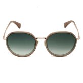 マックスマーラ Max Mara サングラス ノーズパッド UVカット アイウェア ラウンド ボストン MM0148-K/S 57B 57 メンズ レディース ユニセックス ベージュ（クリア）+ブルー系グラデーション 海外正規品