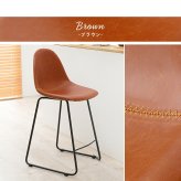 バーチェア カウンターチェア カフェチェア 座面高60cm カフェスタイル カウンタースツール ハイチェア 本革調 合成皮革 ステッチ フットレスト ダイニングチェア 新生活