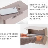 \クーポン配布中/ ペーパータオルホルダー 壁掛け おしゃれ ペーパータオルケース くすみカラー 壁付け グレージュ ピンク ホワイト 白 かわいい シンプル ティッシュホルダー 壁掛け オシャレ ティッシュケース ボックス ボックスティッシュケース