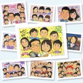 似顔絵 結婚記念日 ギフト 名入れ 贈り物 手描き プレゼント ルビー婚式 結婚40周年 お祝い 結婚記念日 記念日 大人数 両親 ご夫婦 夫婦 お父さん 家族 修正無料 下書き確認 名入れ かわいい そっくり 似てる 宝物 思い出 記念 感謝 40周年 応援 ブライダルギフト 卒寿祝い 感激 ハロウィン メモリアルギフト サプライズ 引っ越し 喜寿祝い 長寿祝い