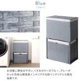 収納家具 ラック ランドリーボックス 収納 上下 2段 洗濯かご カゴ バスケット RB-500 スリム 縦型二段式 ラタン 軽量 キャスター付き フタ付 ふた付き 洗濯物入れ おしゃれ 分別 ランドリーバスケット 大容量 脱衣カゴ ランドリー収納