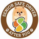カーサイン 高齢者マーク SENIOR SAFE DRIVER ポメキー ステッカー シール 直径13cm 肉球 日本製 車