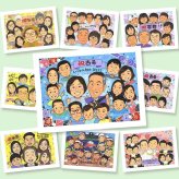 古希 似顔絵 贈り物 ギフト 名入れ 手描き プレゼント 古希 誕生日 長寿 70歳 長寿祝い 大人数 家族 お母さん お父さん 両親 修正無料 名入れ 下書き確認 親孝行 実績多数 似てる そっくり 長寿祝い 思い出 70歳 結婚祝い 米寿祝い お祝い返し メモリアルギフト 古希祝い 感謝の品 同窓会 色紙 オリジナル 節目 白寿祝い 大量注文 還暦祝い 披露宴