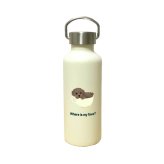 ティーカッププードル かわいい 取っ手付きマグボトル おしゃれ 290ml 保温 保冷 ステンレス マグボトル 取っ手付き 真空 断熱 二重構造 ボトル タンブラー 水筒 マイボトル オリジナル プードル ミニチュアプードル トイプードル 犬 ペット