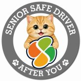 カーサイン 高齢者マーク SENIOR SAFE DRIVER マンチカン マグネット 強力 直径13cm 肉球 日本製 車 ステッカー