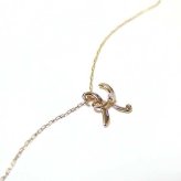 イニシャル ネックレス K18 ゴールド ダイヤモンド 0.01ct 一粒 ダイヤネックレス ペンダント レディース アクセサリー 18金 ジュエリー プレゼント ギフト 記念日 誕生日