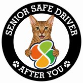 カーサイン 高齢者マーク SENIOR SAFE DRIVER オシキャット ステッカー シール 直径13cm 肉球 日本製 車