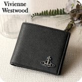 ヴィヴィアン ウエストウッド 二つ折り財布 二折財布 コンパクト メンズ ブランド Vivienne Westwood ロゴ 5115002PM S0021 N401 BLACK ビビアン