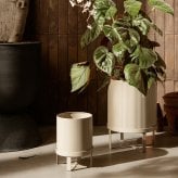 ferm LIVING ファームリビング Bau Pot バウポット S プランター 北欧おしゃれ 鉢 鉢カバー 底穴あり 室内 室外 プランターカバー プランタースタンド 台 ガーデニング雑貨 ガーデン雑貨
