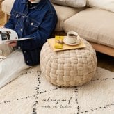 プフスツール プフ スツール クッション ラウンドクッション ベルベットプフ 2サイズ 【直径30cm/40cm】 円形 BOHO 円型 丸 おしゃれ インスタ映え オットマン 凹凸クッション 萩原 春夏秋冬用 Lサイズ フロアクッション 家具 リビング
