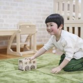 IKONIH オルゴールバス ひのきのおもちゃ アイコニー 国産ひのき 無塗装 木のおもちゃ ギフト プレゼント 出産祝い