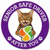 カーサイン 高齢者マーク SENIOR SAFE DRIVER トイガー マグネット 強力 直径13cm 肉球 日本製 車 ステッカー