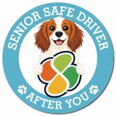 カーサイン 高齢者マーク SENIOR SAFE DRIVER コーイケルホーンディエ マグネット 強力 直径13cm 肉球 日本製 車 ステッカー