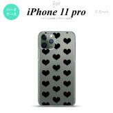 iPhone11Pro iPhone11 Pro スマホケース ハードケース ハート A 黒 メンズ レディース nk-i11p-015