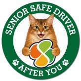 カーサイン 高齢者マーク SENIOR SAFE DRIVER ソマリ マグネット 強力 直径13cm 肉球 日本製 車 ステッカー
