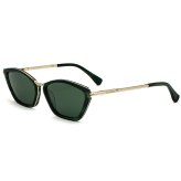 マックスマーラ Max Mara サングラス グローバルフィット UVカット アイウェア キャットアイ フォックス MM0162/S 96N 54 メンズ レディース ユニセックス グリーン（クリア）+グリーン 海外正規品