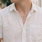 ペアネックレス ステンレス つけっぱなし 刻印 大人 ブランド シンプル 金属アレルギー対応 オクタゴン 八角形 プレート 金アレ サージカルステンレス 2本セット クリスマス 誕生日 記念日 プレゼント テラグラティア Terra-gratia【lstn038pair】