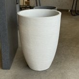 鉢カバー おしゃれ 大型 17号 13号 L M サイズ 植木鉢 KONTON コントン ソンク ラウンドトール 丸型 縦長 背が高い ポリレジン 軽量 屋外 室内 高級 北欧 モダン ナチュラル 観葉植物用 シンボルツリー サボテン 多肉植物 特大 玄関 プランター 底穴なし チャコールグレー