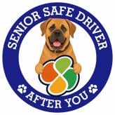 カーサイン 高齢者マーク SENIOR SAFE DRIVER 土佐犬 ステッカー シール 直径13cm 肉球 日本製 車