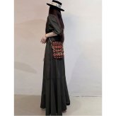 ロングワンピース ブラック 通販 マキシワンピース マキシ丈ワンピース ワンピース きれいめ レディースワンピ 半袖 ゆったり カジュアルワンピ シンプル 無地 春ワンピース 夏ワンピース お洒落ワンピ 大人カジュアル 黒
