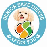 カーサイン 高齢者マーク SENIOR SAFE DRIVER ミディアムプードル ステッカー シール 直径13cm 肉球 日本製 車