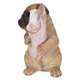 置物 woobia ウービア 犬 鼻ぺちゃ ブーケを持つパグ 一輪挿し 高さ17cm 花器 ぶさかわ リアル 本物そっくり イギリス生まれ 職人手彩色 縁起物 戌年 玄関 インテリア 新築祝い 引っ越し祝い 開店祝い 出産祝い 誕生日 お祝い ギフト プレゼント 犬好き パグ好き