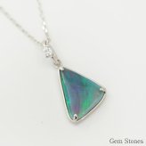 上質 ブラックオパール ネックレス 1.080ct ダイヤモンド プラチナ Pt900 ペンダント シンプル エレガント 上品 レディース 宝石 ダイヤ 一粒 一石 ジュエリー 10月 誕生石 プレゼント