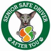 カーサイン 高齢者マーク SENIOR SAFE DRIVER オリエンタルショートヘア ステッカー シール 直径13cm 肉球 日本製 車