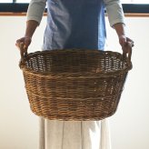 ワンハンドル 持ち手付き フルーツバスケット 収納かご 籠 収納バスケット 籐 ラタン おしゃれ ピクニック おむつ ピクニックバスケット 収納ボックス 雑貨 カゴバスケット かご バスケット かご収納