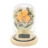 デバリエ hi-01 ソープフラワー フラワードーム 薔薇 花束 天然木 ガラス 誕生日プレゼント 女性 花 彼女 クリスマスプレゼント ホワイトデーお返し 結婚 記念日 お見舞い 贈り物 デバリエオリジナル