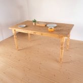 ダイニングテーブル FARMER 無垢材 パイン材 天然木 W150×D85×H72cm(引出の内寸:W36×D27.5×H 食卓テーブル 木製 食卓机 リビング ダイニング ライトブラウン おしゃれ 新生活