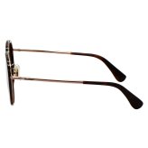 マックスマーラ Max Mara サングラス ノーズパッド UVカット アイウェア ラウンド ボストン MM0148-K/S 52A 57 メンズ レディース ユニセックス ハバナ+グレー 海外正規品