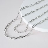 プラチナ 中空 ペーパークリップ  チェーン Pt850 日本製 40cm 45cm 50cm 55cm 60cm 国産 太さ 3.6mm 4.4mm SNY-1046 男性 女性 ネックレス チェーン ネックレスチェーン メンズ レディース チェーン だけ おすすめ プレゼント 人気 ブランド バースデー ギフト 記念日 プレゼント 秋アクセ 秋ジュエリー