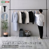 ラック つっぱりハンガー １段 幅250cm 新生活