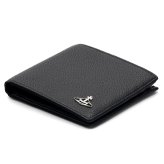 ヴィヴィアンウエストウッド 財布 メンズ 二つ折り財布 Vivienne Westwood 51120008 L001J LA N401 ブラック 黒 グレインレザー 本革 小銭入れなし コンパクト オーブ ロゴ 札入れ ギフト プレゼント