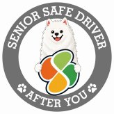 カーサイン 高齢者マーク SENIOR SAFE DRIVER サモエド ステッカー シール 直径13cm 肉球 日本製 車