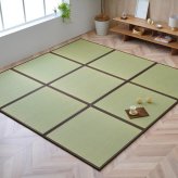 純国産 い草 日本製 置き畳 ユニット畳 簡単 和室 約82×82×1.7cm(9枚1セット) 軽量 ジョイント付き
