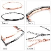 ペアブレスレット【レッドダイヤモンド】テディベア付き【送料・名入れ・無料】即日発送 チェーンブレス BLACK & PINK メンズ・レディースセット シルバー925 close to me ペアアクセサリー