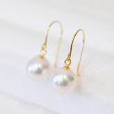 ［pearl431］ 7.5mm - 8mm 揺れる ピアス あこや真珠 シンプル 天草 フォーマル ホワイトピンク 熊本