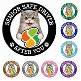 カーサイン 高齢者マーク SENIOR SAFE DRIVER セルカークレックス ステッカー シール 直径13cm 肉球 日本製 車