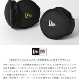 イヤーマフ 防寒 メンズ NEWERA ニューエラ 耳当て レディース イヤーマフラー イヤーウォーマー 耳カバー 防風 ファー フリース コンパクト 折りたたみ 持ち運び 黒 ブラック ワンポイント ロゴ シンプル ブランド かっこいい 大人 通勤 通学 男の子 女の子 高校生
