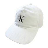 カルバンクライン Calvin Klein(CK) キャップ 帽子 ロゴ モノグラム 4G5032G 110 MONOLOGO PRINTED BASEBALL CAP メンズ レディース ユニセックス ホワイト