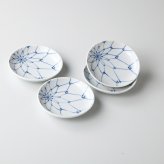 綱深口小皿 4客 磁器 美濃焼 やきものの里から、暮らしを贈ります。　ギフト 食器 セット テーブルウェア