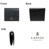 LANVIN レザールパース 二つ折り財布 折り財布 財布 さいふ サイフ ウォレット 牛革 使いやすい シンプル レディース ギフト プレゼント ブラック 65-5701