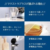 ブリタ ポット型 浄水器 アルーナ 容量2.4L カートリッジ4個付き ろ過水容量1.25L  液晶メモ (交換目安:1日5.3L で4週間 ) 型番:KBALCW4M  サイズ(mm) : 奥行100 横幅249 高さ260mm 実用的
