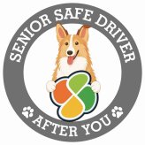 カーサイン 高齢者マーク SENIOR SAFE DRIVER スムースコリー ステッカー シール 直径13cm 肉球 日本製 車