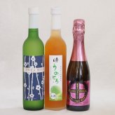 梅酒特集3本セット(薩摩スパークリングにごり梅酒梅太夫(鹿児島) 京都青谷梅わいん(京都) 奥の松純米酒ベースうめとろ(福島)) 375ml×1本 500ml×2本