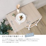 レンジ台 キッチン収納 さわやかな 調節可能棚付き バタフライワゴン：