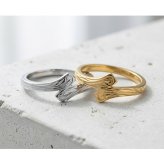 【レーザー刻印無料】【20文字まで刻印◎】ハワイアンジュエリー ペアリング リング 指輪 ステンレス ハワイアンジュエリー サージカルステンレス クロス スクロール スチール シルバーカラー イエローゴールド メンズ レディース デザインリング ハワイアン カップル 2個セット クリスマス プレゼント