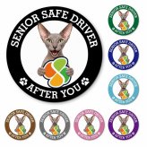 カーサイン 高齢者マーク SENIOR SAFE DRIVER ピーターボールド マグネット 強力 直径13cm 肉球 日本製 車 ステッカー